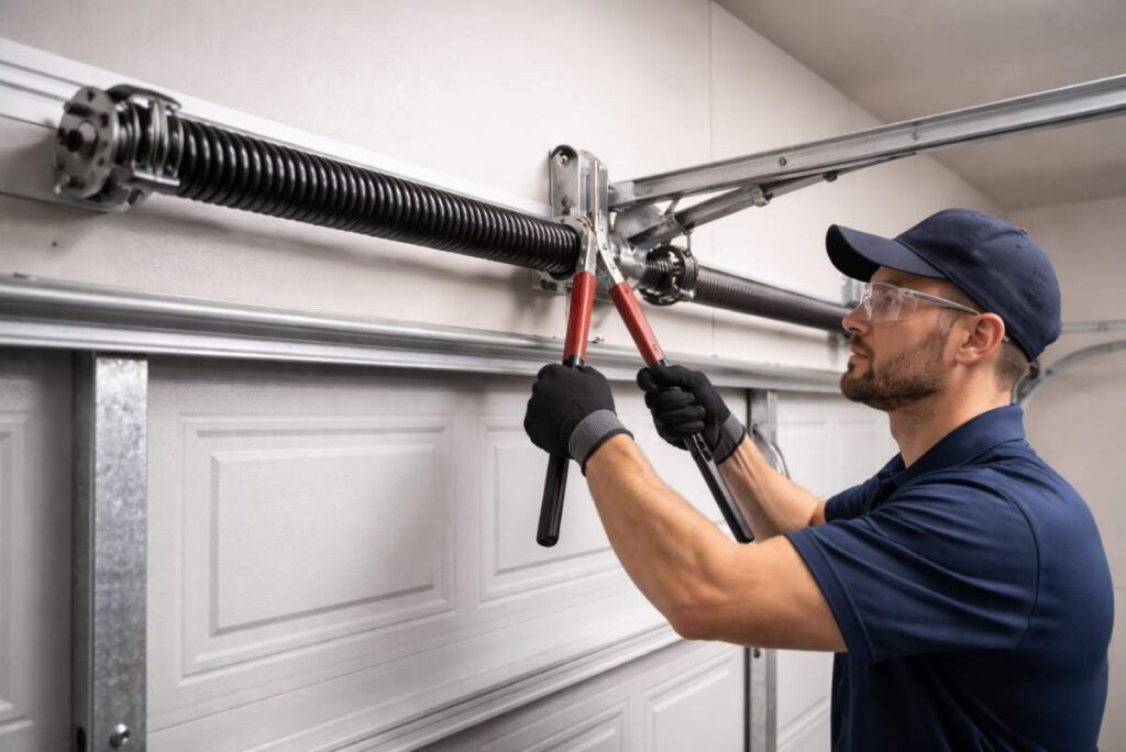Professional garage door torsion spring replacement service in the USA