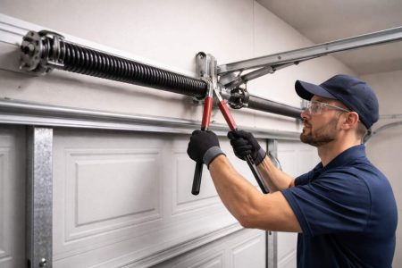 Professional garage door torsion spring replacement service in the USA